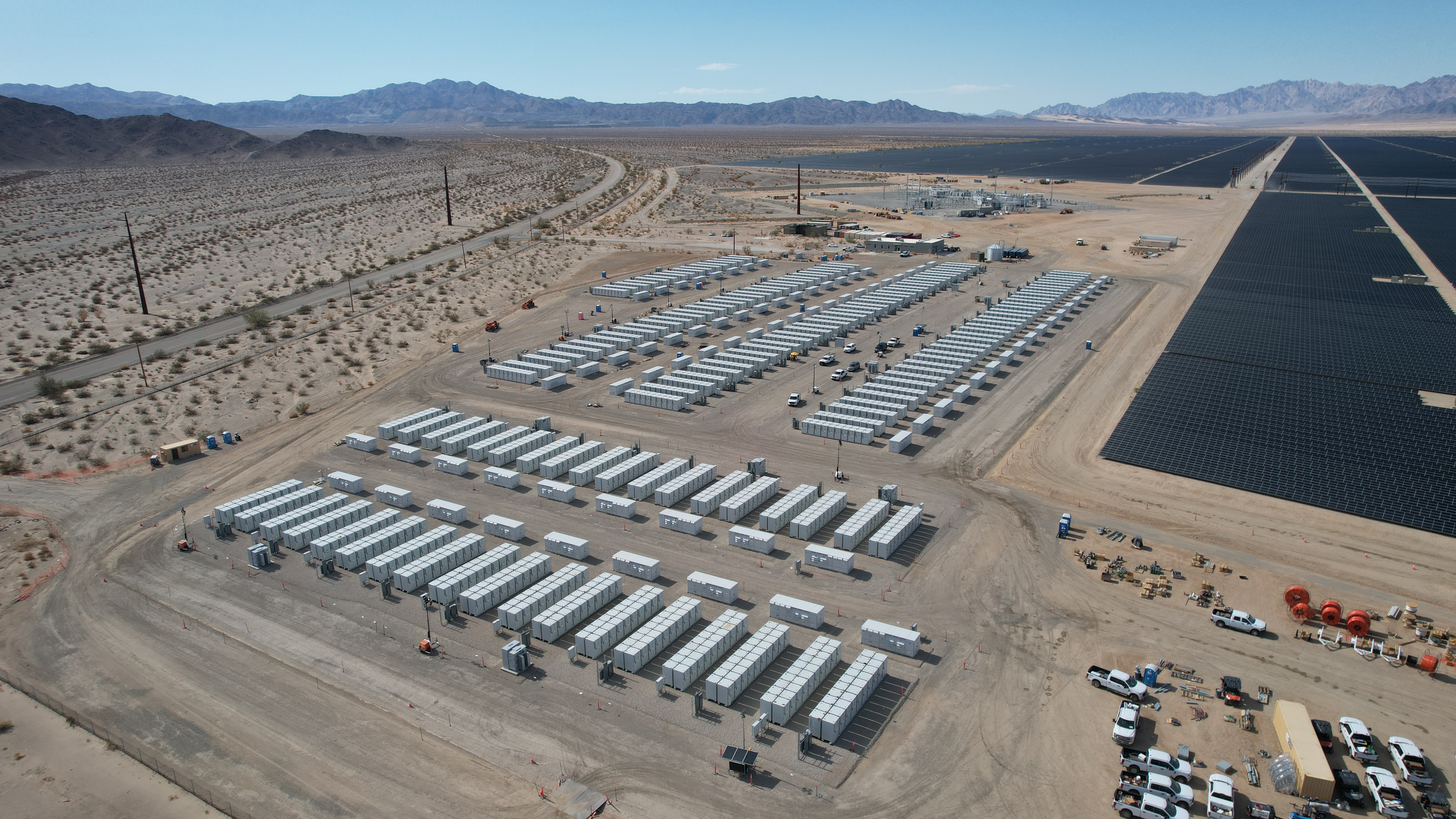 Sunlight Storage II battery energy storage system at the Desert Sunlight Solar Farm, Riverside County, California (file photo).