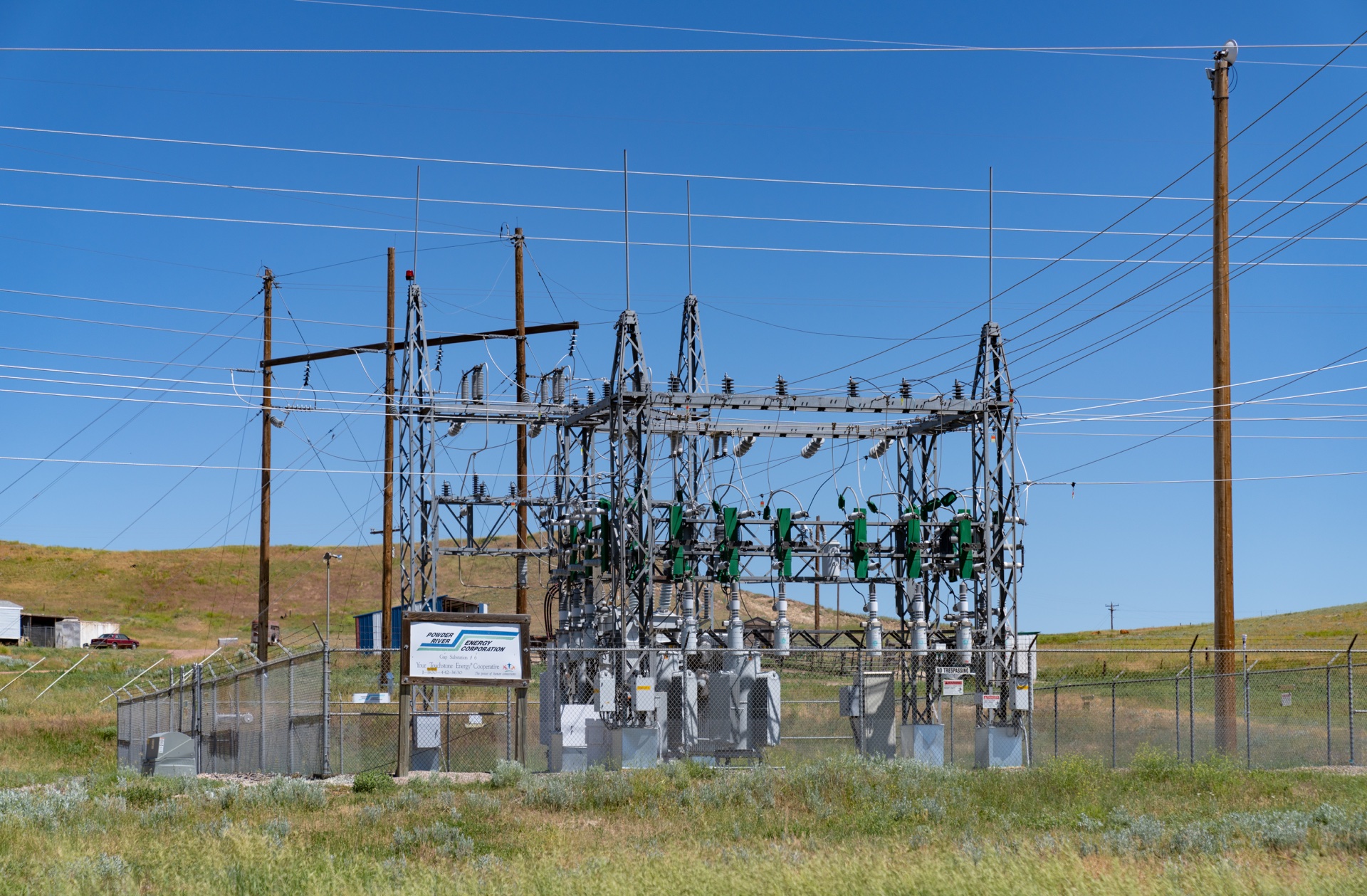 Transmission substation with switchgear and high-voltage equipment (file photo).